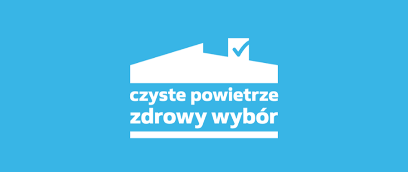 Grafika z napisem: czyste powietrze zdrowy wyb&oacute;r.
