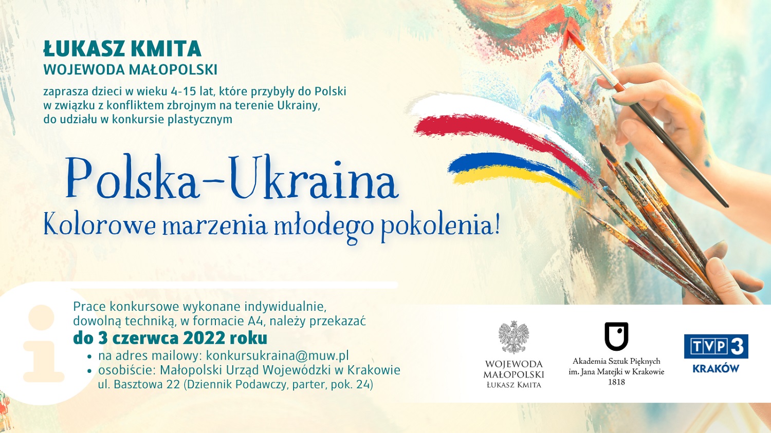 Grafika promująca konkurs plastyczny - wersja w języku polskim