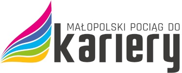 Logo projektu ''Małopolski pociąg do kariery''.